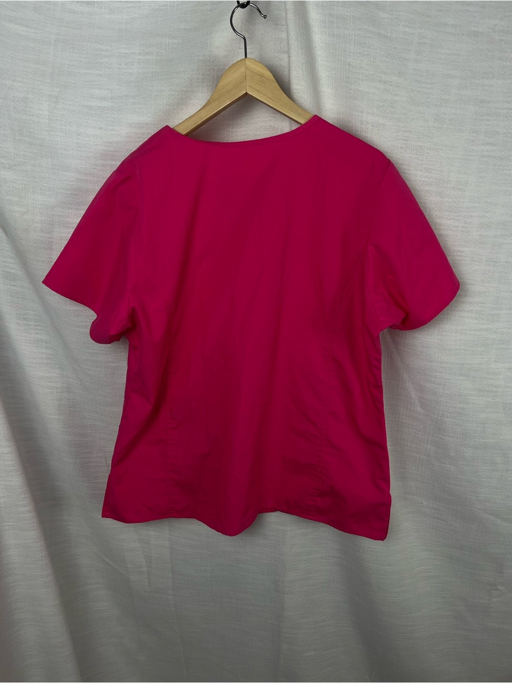 WonderWink Pink Scrubs Shirt with Zipper Size L - Picture 3 of 9